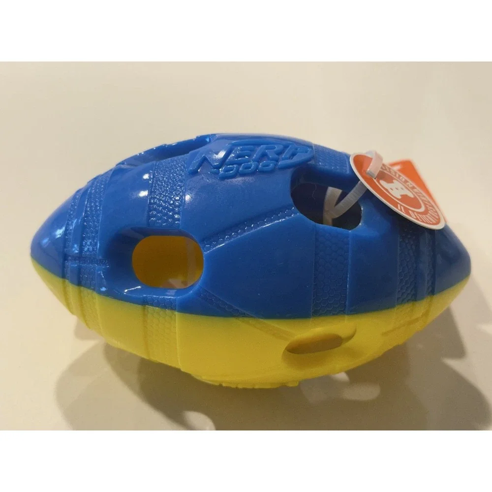 Nerf Dog Treat Football NF-4275 Dog Toy Treat Dispenser Includes Treats